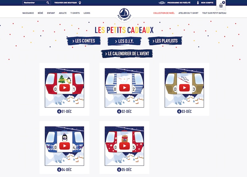 Calendrier de l'Avent - Les petits cadeaux - Petit Bateau
