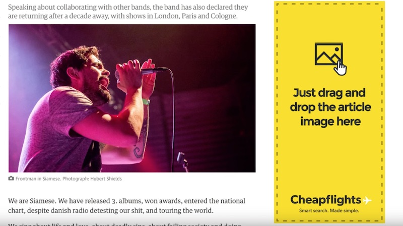 Cheapflights Drag Drop and Go