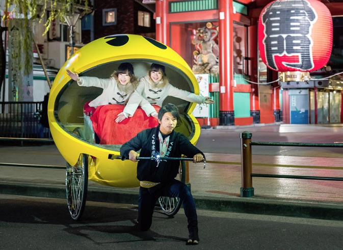 パックマン人力車 | PAC-MAN’s rickshaw night cruising