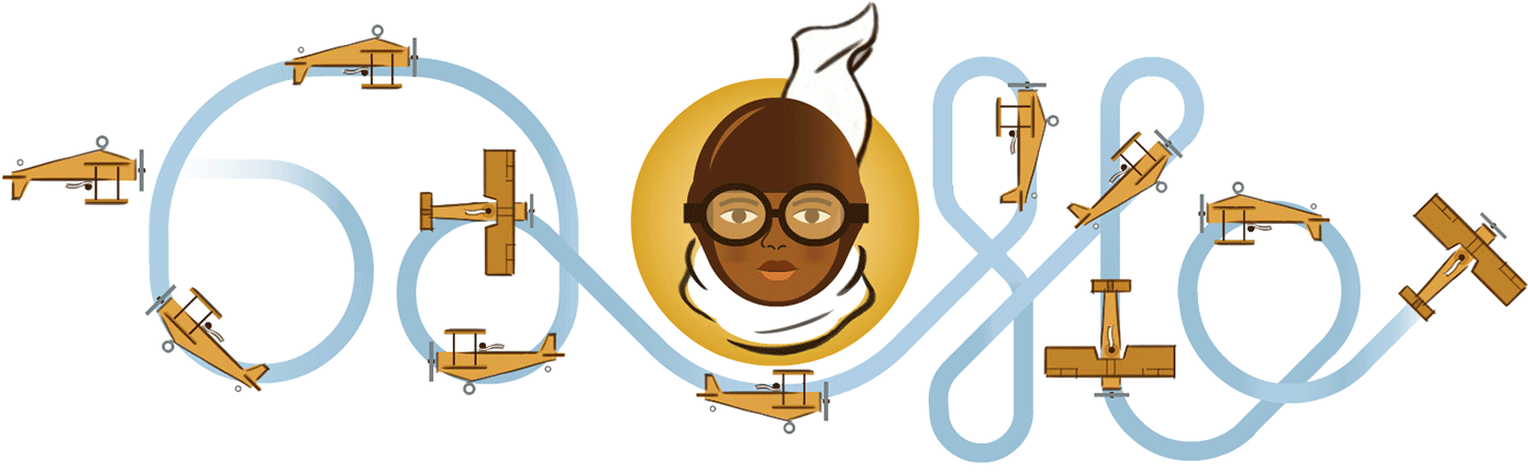 Google アフリカ系アメリカ人女性初のパイロット、ベシー・コールマン生誕125周年ロゴに！