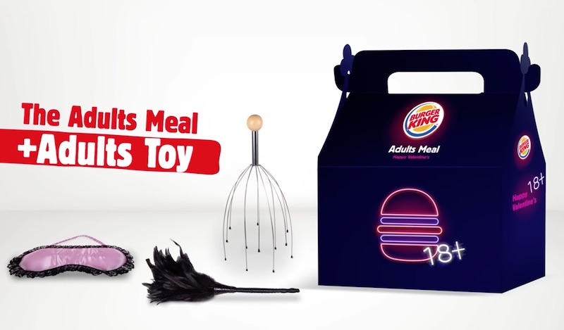 Burger king- valentines adult meal