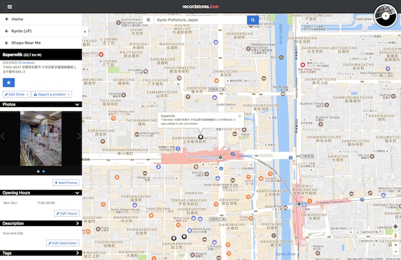 recordstores.love - all record stores on one map