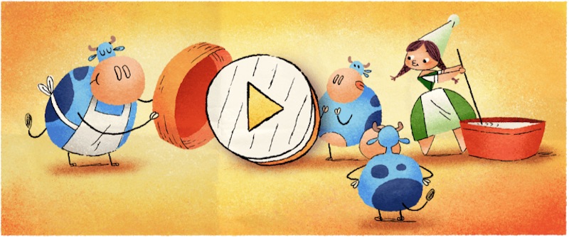 Google カマンベールチーズを発明したとされるマリー・アレル生誕256周年記念ロゴに！