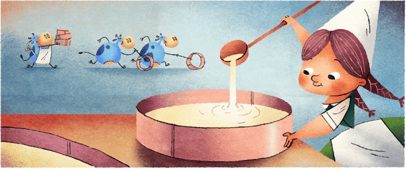 Google カマンベールチーズを発明したとされるマリー・アレル生誕256周年記念ロゴに！