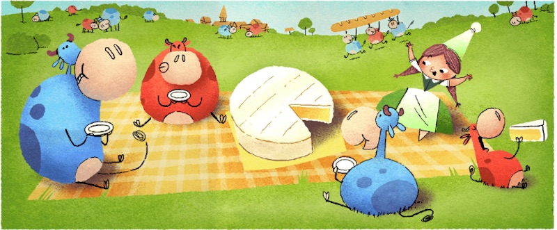 Google カマンベールチーズを発明したとされるマリー・アレル生誕256周年記念ロゴに！