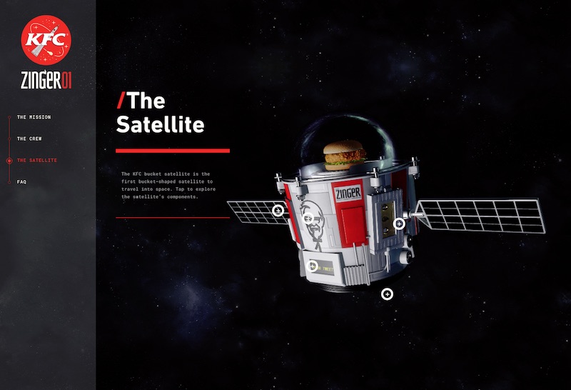 KFC - Zinger 1 space mission