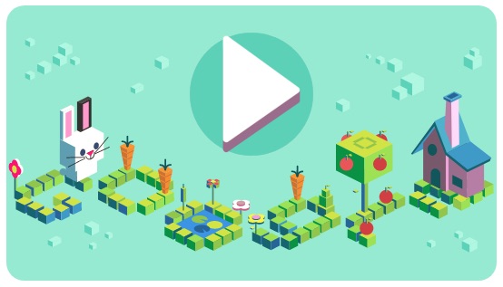 Google 子供向けコーディング50周年を記念して、プログラミングゲームができるロゴに！