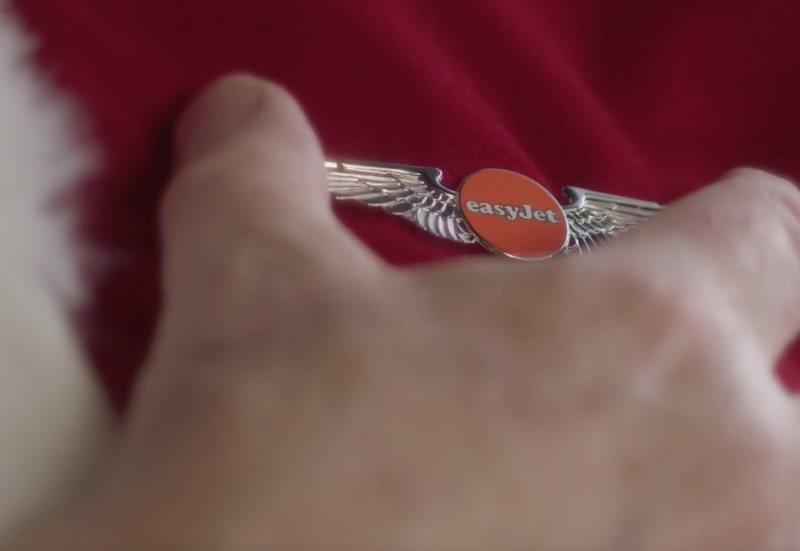 easyJet's in-flight grotto with Captain Claus