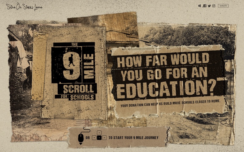 Shine on Sierra Leone - 9 Mile Scroll