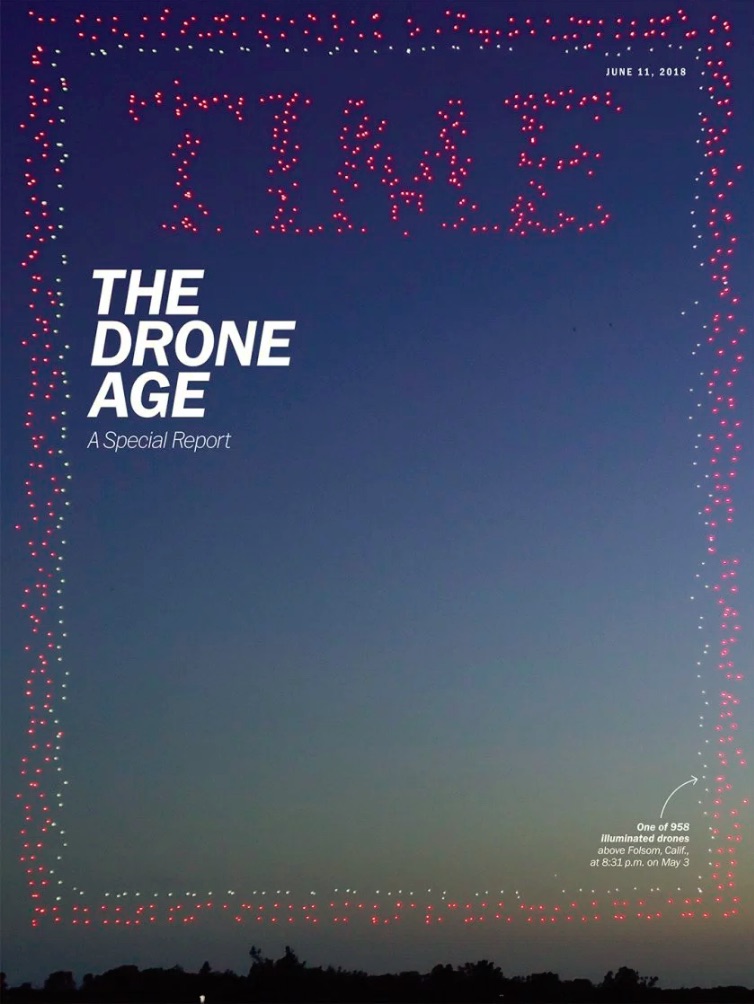 Fly Through A 100 Meter Tall TIME Magazine Cover Made With 958 Drones | TIME