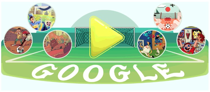 Google 2018年ワールドカップ - 2 日目ロゴに！