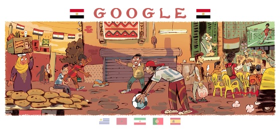 Google 2018年ワールドカップ - 2 日目ロゴに！