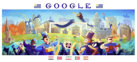 Google 2018年ワールドカップ - 2 日目ロゴに！