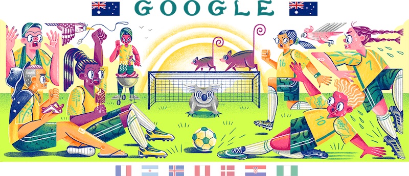 Google 2018年ワールドカップ - 3 日目ロゴに！