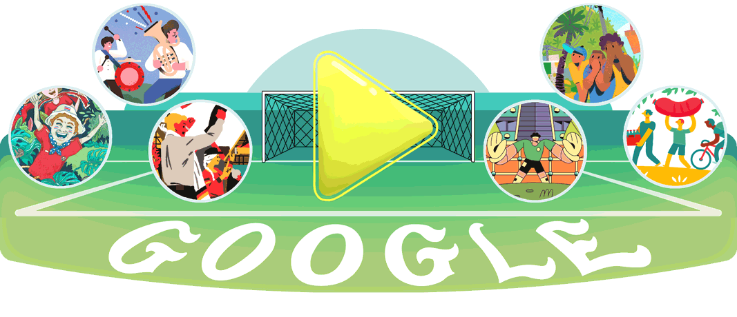 Google 2018年ワールドカップ - 4 日目ロゴに！