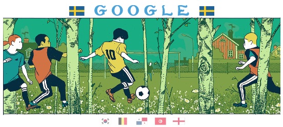 Google 2018年ワールドカップ - 5 日目ロゴに！
