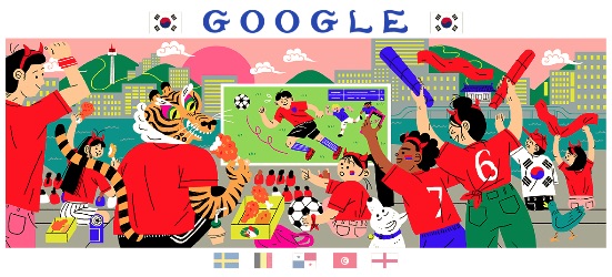 Google 2018年ワールドカップ - 5 日目ロゴに！