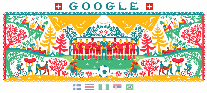 Google 2018年ワールドカップ - 9 日目ロゴに！