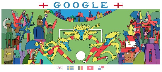 Google 2018年ワールドカップ - 10 日目ロゴに！