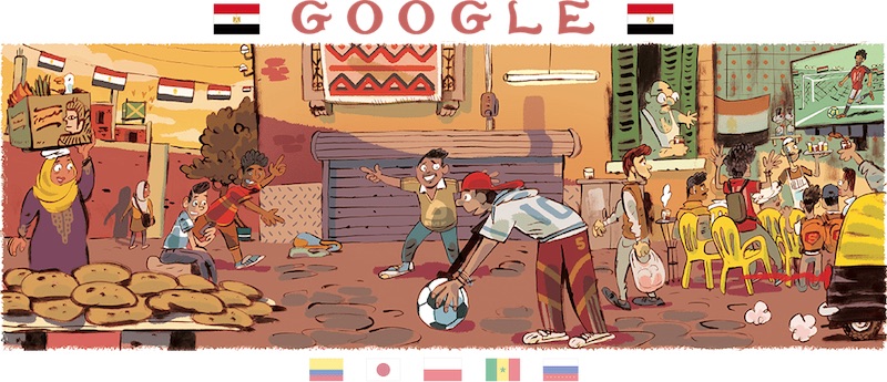 Google 2018年ワールドカップ - 12 日目ロゴに!