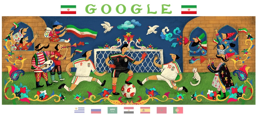 Google 2018年ワールドカップ - 12 日目ロゴに!