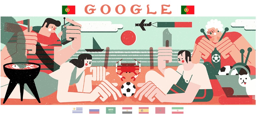 Google 2018年ワールドカップ - 12 日目ロゴに！