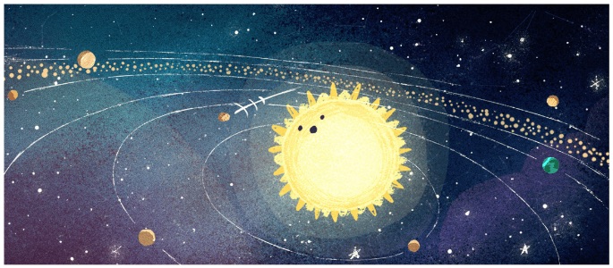 Google 2018年双子座流星群を説明するロゴに！