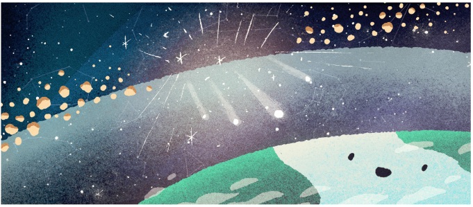 Google 2018年双子座流星群を説明するロゴに！