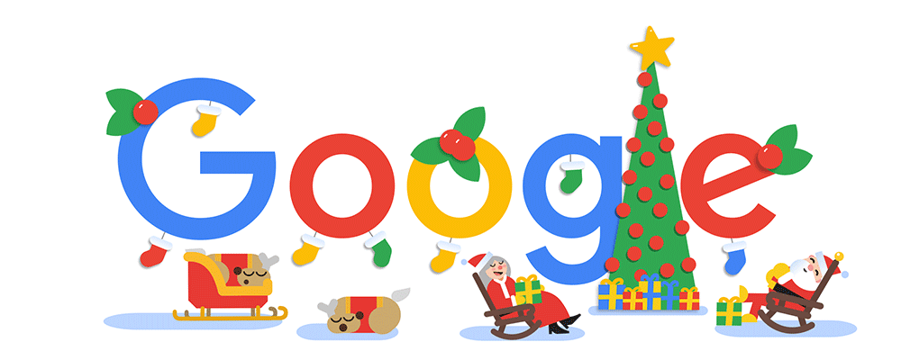 Google ホリデーシーズン3日目ロゴで北半球と南半球のGIFアニメが同じに！