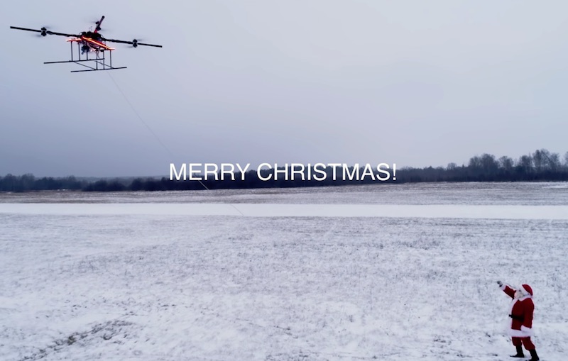 AIRBOARD – HUMAN FLYING DRONE WITH SANTA CLAUS IN CHRISTMAS