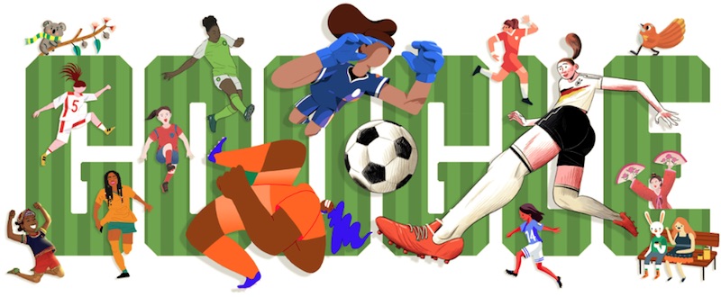 Google 2019年女子ワールドカップ - 1日目ロゴに！
