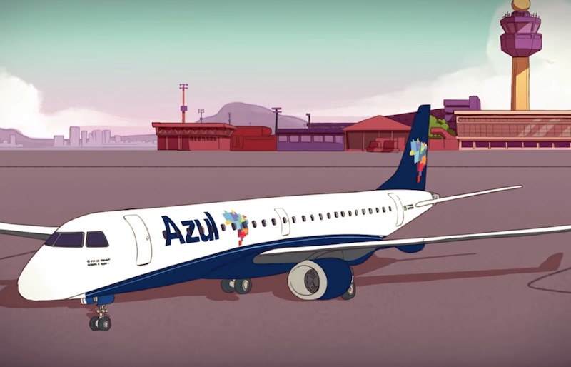 Na Azul tudo tem cara de Brasil, até o vídeo de segurança.