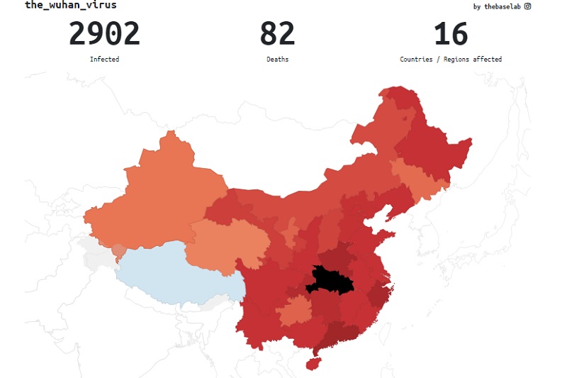 Real-time infection and death numbers of Wuhan Virus
