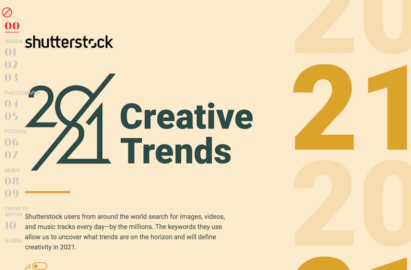 2021 Creative Trends Data-driven Design Trends | Shutterstock