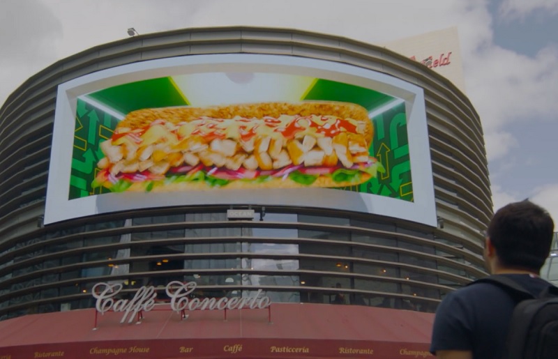 Subway Interactive 3D Billboard