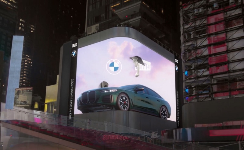 The 2022 BMW i4 M50 by Kith in Times Square