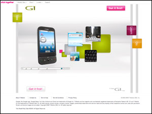 The new T-Mobile G1 with Google cell phone