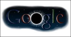 Google 皆既日食ロゴ
