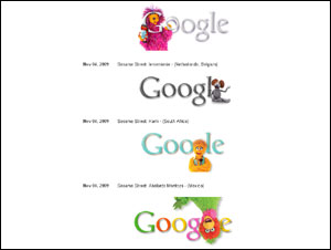 Google Holiday Logos: 2009 October - December