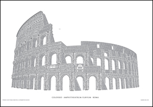 Colosseo Letterpress Poster: Reimagining the Roman Coliseum with type