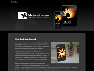 MotionFrame - The Amazing Web App for iPhone & iPad
