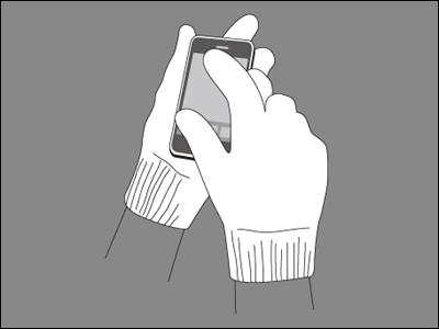 iTouch Gloves　スマートフォンなどのタッチパネル式携帯で使えるグローブ