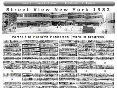 Photo Panorama Index to  Street Views of New York City 1982