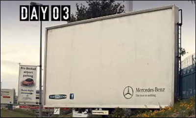 The Mercedes-Benz billboard that shows you what you're breathing.