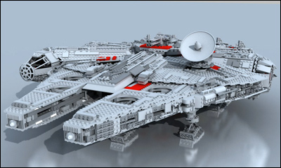 Lego Millennium Falcon Stop Motion Assembly 3d