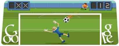 Google ロゴでサッカーPKゲームができる！（ロンドンオリンピック2012）