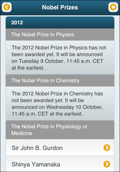 Official Nobel Prize App