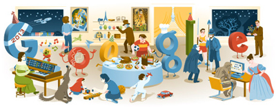 Google 大晦日のロゴは2012年のDoodle選抜メンバーによるパーティー！