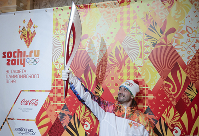 Sochi 2014 Torch and Uniform of the Olympic Torch Relay