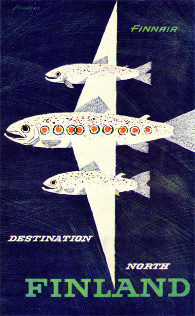 Finnair's 90'th anniversary poster